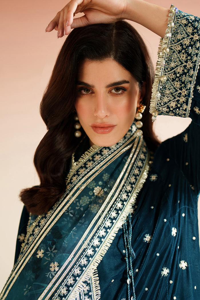 Jazmin Velvet Vogue Unstitched Embroidered 3Pc Suit VVF-D-02