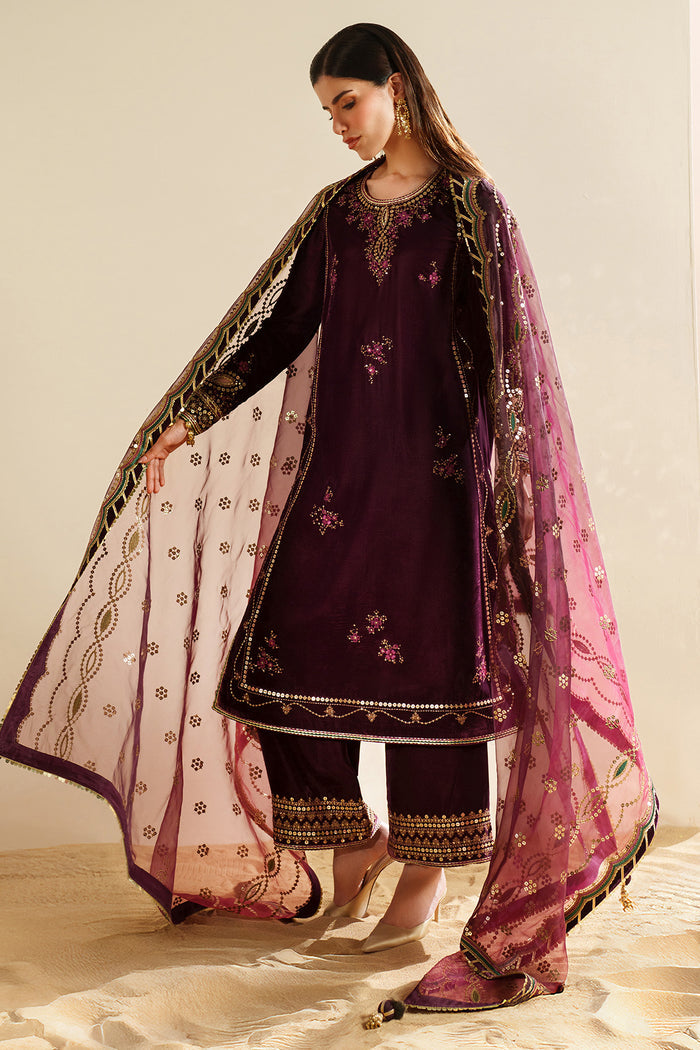 Jazmin Velvet Vogue Unstitched Embroidered 3Pc Suit VVF-D-04