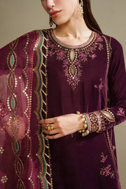 Jazmin Velvet Vogue Unstitched Embroidered 3Pc Suit VVF-D-04