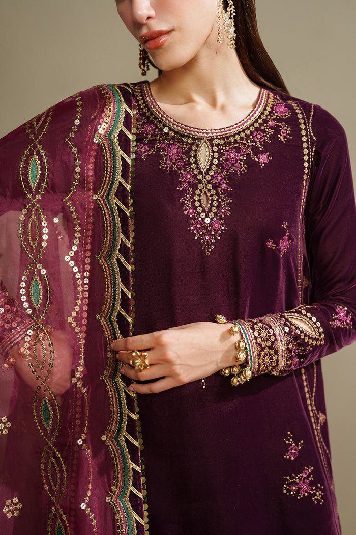 Jazmin Velvet Vogue Unstitched Embroidered 3Pc Suit VVF-D-04