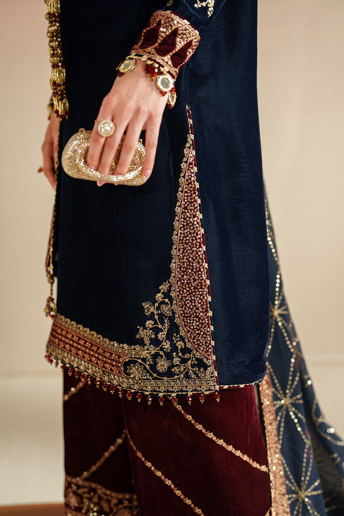 Jazmin Velvet Vogue Unstitched Embroidered 3Pc Suit VVF-D-07