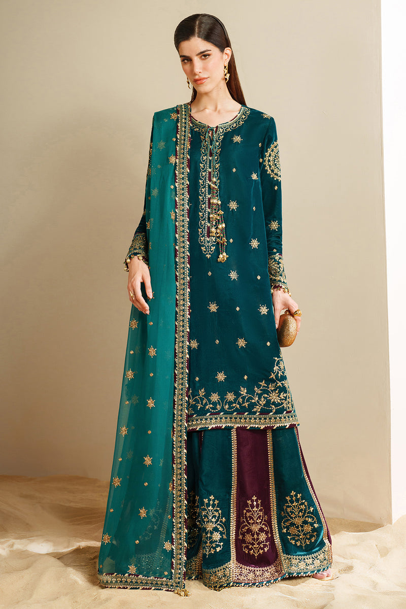 Jazmin Velvet Vogue Unstitched Embroidered 3Pc Suit VVF-D-08
