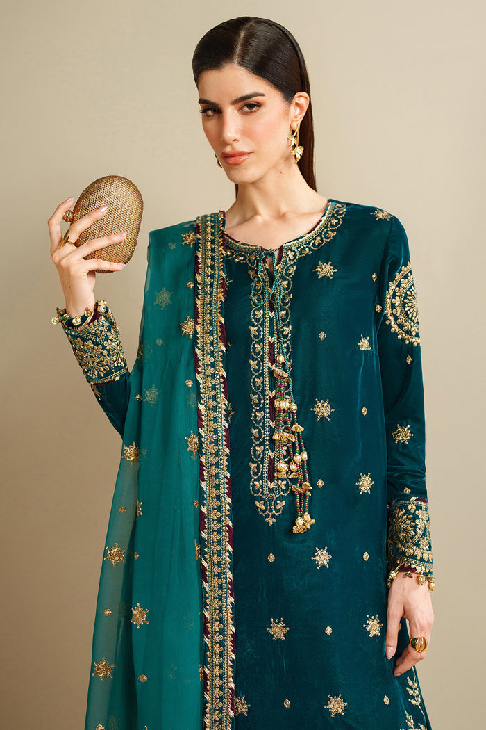 Jazmin Velvet Vogue Unstitched Embroidered 3Pc Suit VVF-D-08