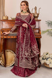 Farasha Luxury Formal Embroidered Net Unstitched 3Pc Suit - Valentina
