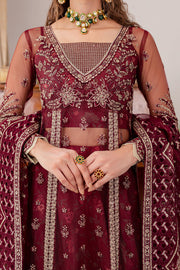 Farasha Luxury Formal Embroidered Net Unstitched 3Pc Suit - Valentina