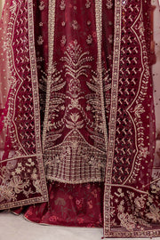 Farasha Luxury Formal Embroidered Net Unstitched 3Pc Suit - Valentina