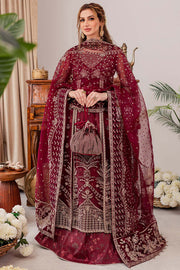 Farasha Luxury Formal Embroidered Net Unstitched 3Pc Suit - Valentina