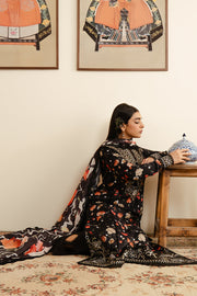 Afrozeh Malina Embroidered Luxury Lawn Unstitched 3Pc Suit AL-24-V3-07 VALERIA