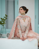 Liliana by Faiza Saqlain Embroidered Net Unstitched 3Pc Suit - Valetta