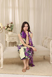 Feathers Threads of Poetry Unstitched Lawn 3Pc Suit Vanilla Virtue-FT767
