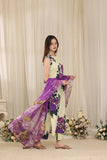 Feathers Threads of Poetry Unstitched Lawn 3Pc Suit Vanilla Virtue-FT767
