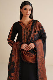 Farasha Winter Spell Embroidered Khaddar Unstitched 3Pc Suit - Vantaе