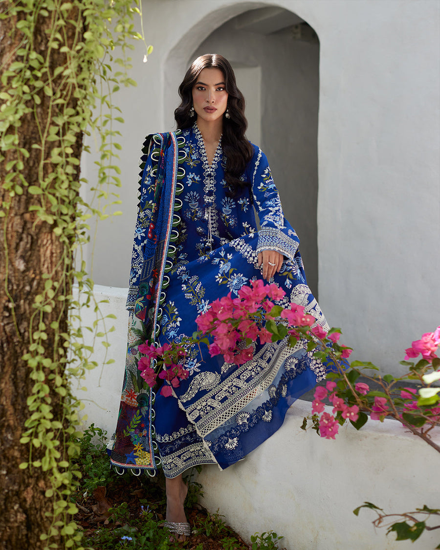 Liliana by Faiza Saqlain Embroidered Lawn Unstitched 3Pc Suit - Veira