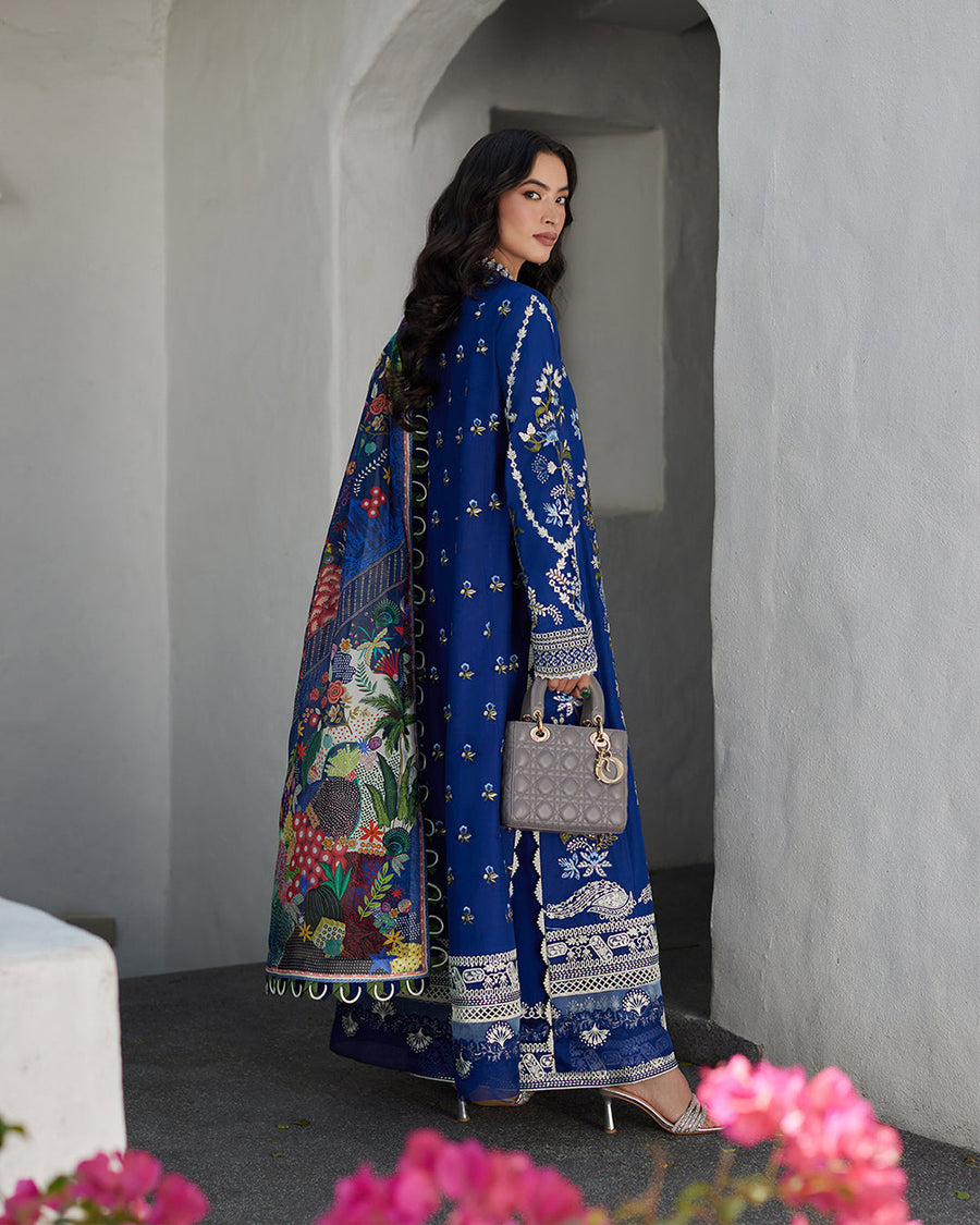 Liliana by Faiza Saqlain Embroidered Lawn Unstitched 3Pc Suit - Veira