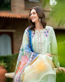 Roheenaz Reverie Embroidered Lawn Unstitched 3Pc Suit RNZ2504A Veloura