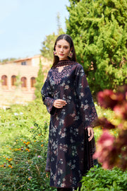 Farasha Sorine Summer Embroidered Lawn Unstitched 3Pc Suit - Velvet Garden