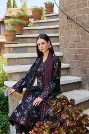 Farasha Sorine Summer Embroidered Lawn Unstitched 3Pc Suit - Velvet Garden