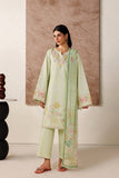 Farasha Summer Melody Embroidered Lawn Unstitched 3Pc Suit - Velvet Sage