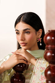 Farasha Summer Melody Embroidered Lawn Unstitched 3Pc Suit - Velvet Sage