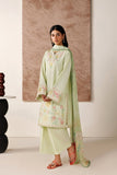 Farasha Summer Melody Embroidered Lawn Unstitched 3Pc Suit - Velvet Sage