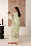 Farasha Summer Melody Embroidered Lawn Unstitched 3Pc Suit - Velvet Sage