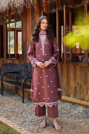 Farasha Summer Weaves Embroidered Lawn Unstitched 3Pc Suit - Velvet Veil