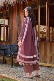 Farasha Summer Weaves Embroidered Lawn Unstitched 3Pc Suit - Velvet Veil