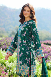 Farasha Summer Co Ords Printed Lawn Unstitched 3Pc Suit - Verde Muse