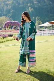 Farasha Summer Co Ords Printed Lawn Unstitched 3Pc Suit - Verde Muse