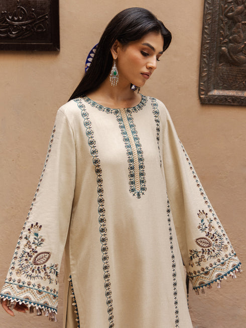 Still by Yards Embroidered Italian Woolen Unstitched 3Pc Suit D-02 Vestige
