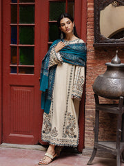 Still by Yards Embroidered Italian Woolen Unstitched 3Pc Suit D-02 Vestige