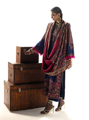 Zainab Chottani Embroidered Marina Twill Unstitched 3Pc Suit D-09 Vilana