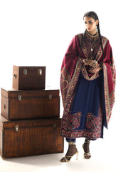Zainab Chottani Embroidered Marina Twill Unstitched 3Pc Suit D-09 Vilana