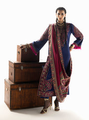 Zainab Chottani Embroidered Marina Twill Unstitched 3Pc Suit D-09 Vilana