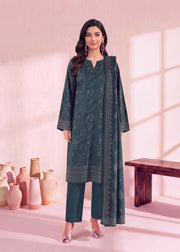 Zeenia Marina Digital Printed Dhanak Marina Unstitched 3Pc Suit JS-03 Vine
