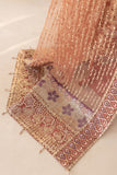 Farasha LU ZELLA Embroidered Net Unstitched 3Pc Suit D-07 VINTAGE ROSE