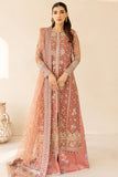 Farasha LU ZELLA Embroidered Net Unstitched 3Pc Suit D-07 VINTAGE ROSE