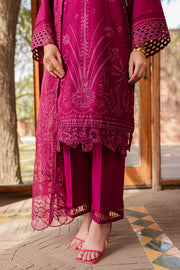 Farasha Summer Weaves Embroidered Lawn Unstitched 3Pc Suit - Viola