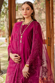 Farasha Summer Weaves Embroidered Lawn Unstitched 3Pc Suit - Viola