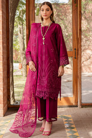Farasha Summer Weaves Embroidered Lawn Unstitched 3Pc Suit - Viola