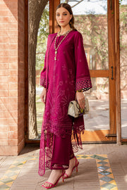 Farasha Summer Weaves Embroidered Lawn Unstitched 3Pc Suit - Viola