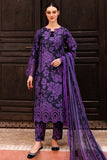 Farasha Summer Essentials Embroidered Lawn Unstitched 3Pc Suit - Violet Muse
