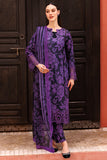 Farasha Summer Essentials Embroidered Lawn Unstitched 3Pc Suit - Violet Muse