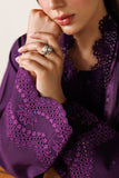 Farasha Summer Melody Embroidered Lawn Unstitched 3Pc Suit - Violet Plum