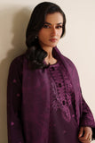 Farasha Winter Spell Embroidered Khaddar Unstitched 3Pc Suit - Violett