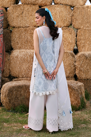 Zarposh Summer Soiree Embroidered Luxury Lawn Unstitched 3Pc Suit - Vione