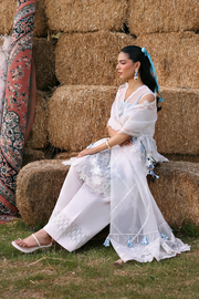 Zarposh Summer Soiree Embroidered Luxury Lawn Unstitched 3Pc Suit - Vione