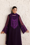 Farasha Luxury Formal Embroidered Chiffon Unstitched 3Pc Suit - Viore