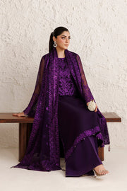 Farasha Luxury Formal Embroidered Chiffon Unstitched 3Pc Suit - Viore