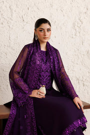 Farasha Luxury Formal Embroidered Chiffon Unstitched 3Pc Suit - Viore